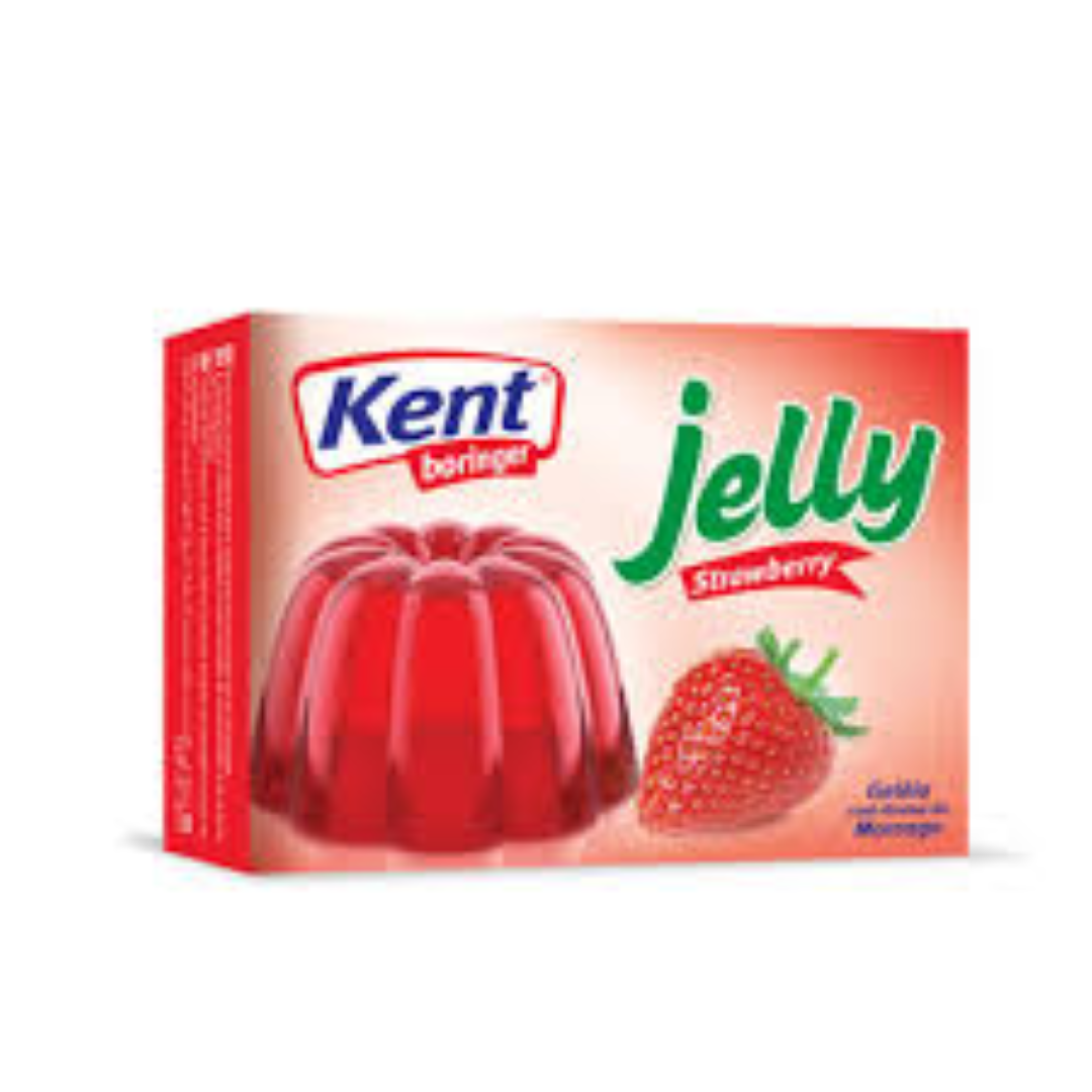 KENT BORINGER STRAWBERRY FLAVOUR JELLY 85G